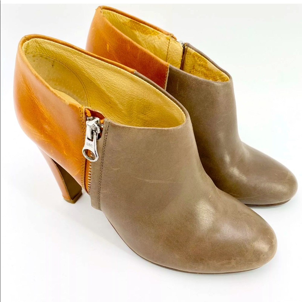 Chloe Ankle Boots Heels Brown Leather Heel Size 38